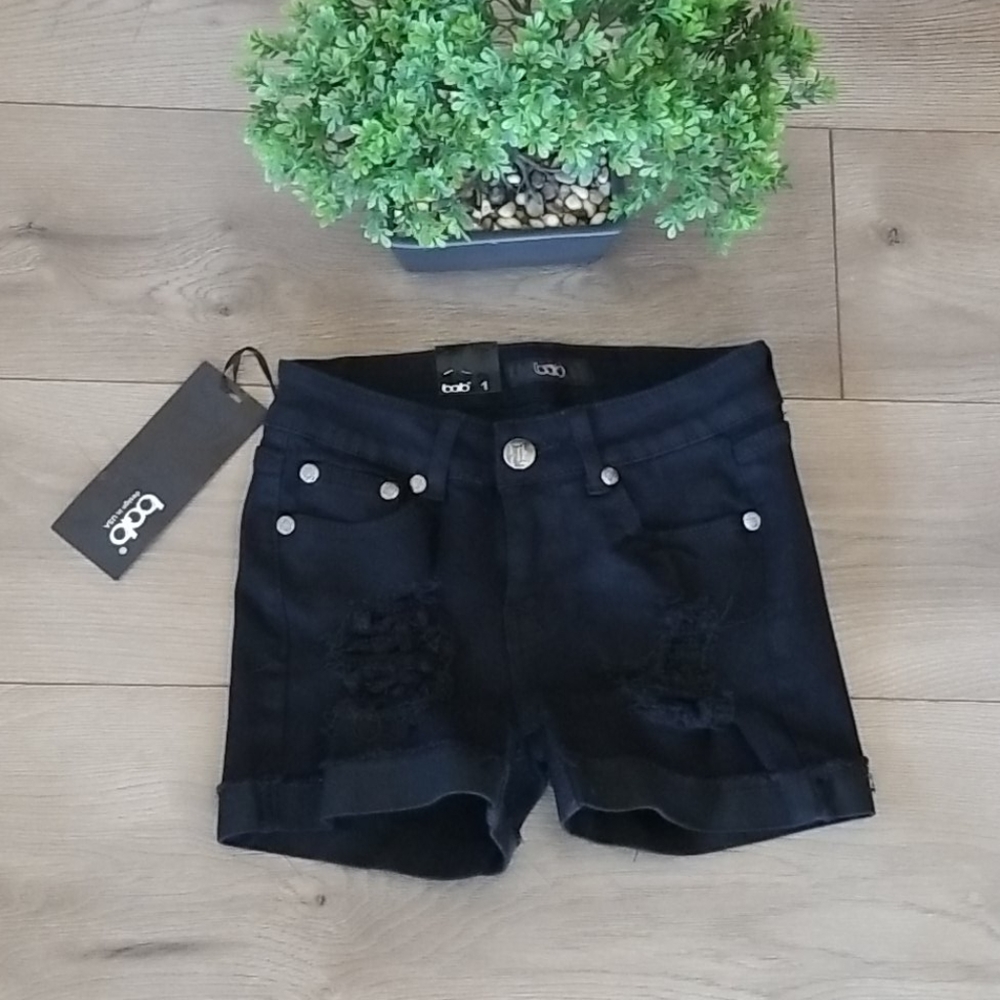 Bob Black ripped Jean shorts